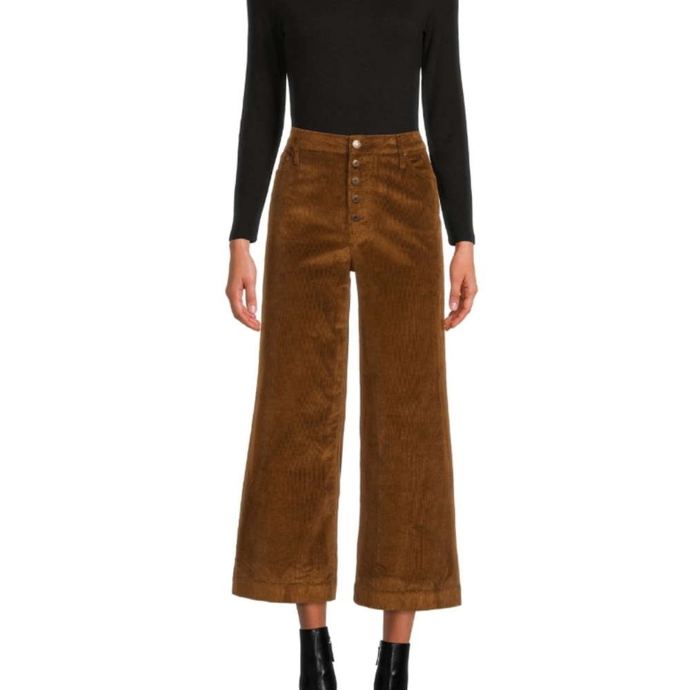 Corduroy High Rise Wide Leg Pants